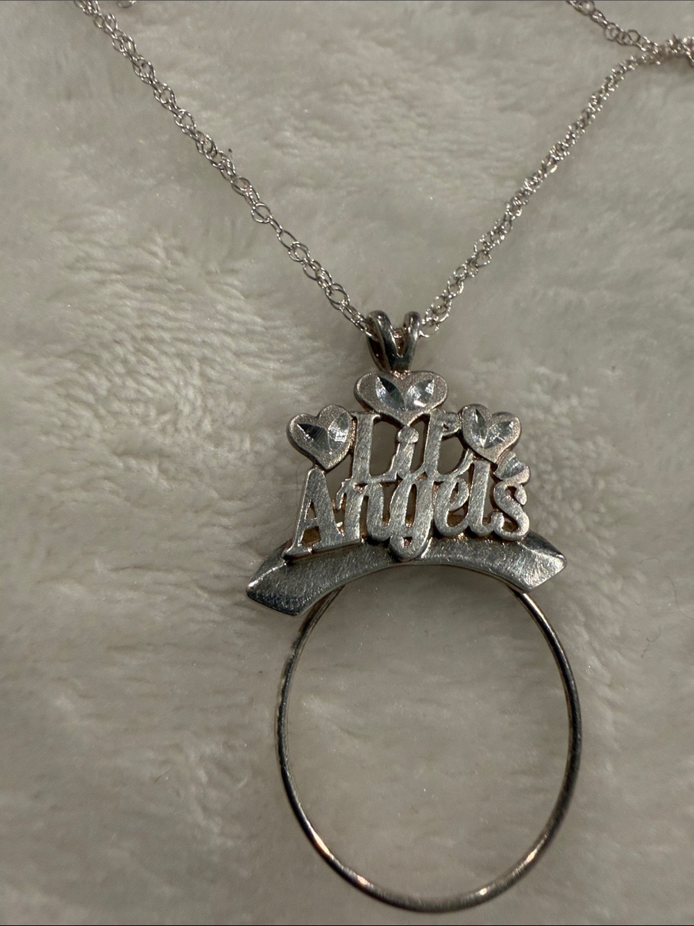 925 Silver-Lil Angels' Charm Holder Pendant Necklace